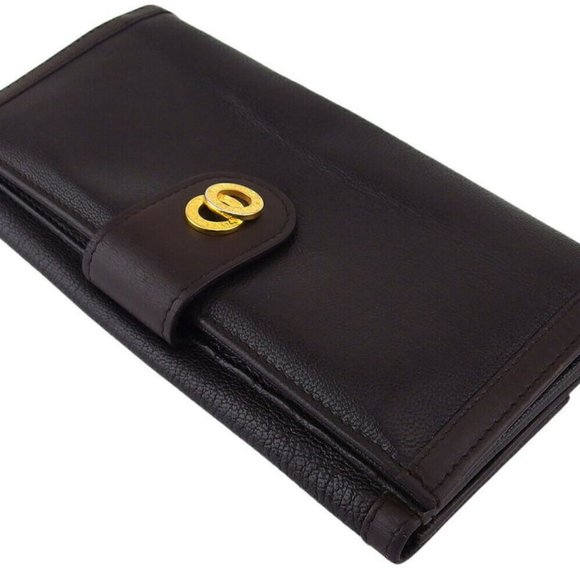 BVLGARI long wallet Doppi tondo leather Auth used T19727 - Picture 4 of 8